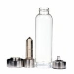 Natural Quartz Elixir Gemstone Infuser Glass Crystal Water Bottle