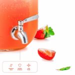 1 Gallon Premium Mason Jar Glass Drink Dispenser with Stainless Steel Spigot